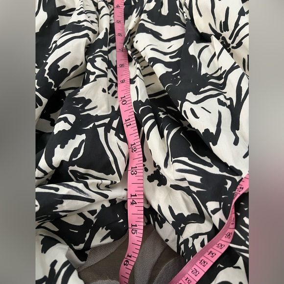 Bluebird Canyon Cade Midi Dress size Small color is black & ivory elastic waist - Picture 9 of 14